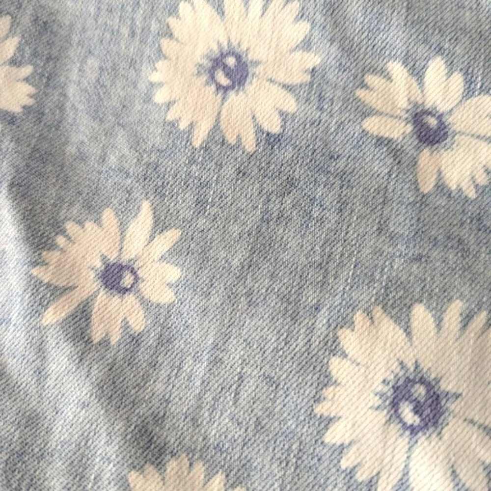 GAP Kids (Size 8) Super Skinny Floral Ankle Jeans Adjustable Waist Frayed Edges